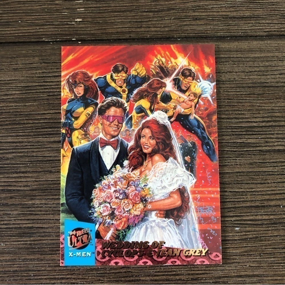 X-men ’94 Fleer Ultra trading card: Wedding of Cyclops & Jean Grey #126
